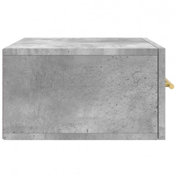 Table de chevet murale gris béton 35x35x20 cm