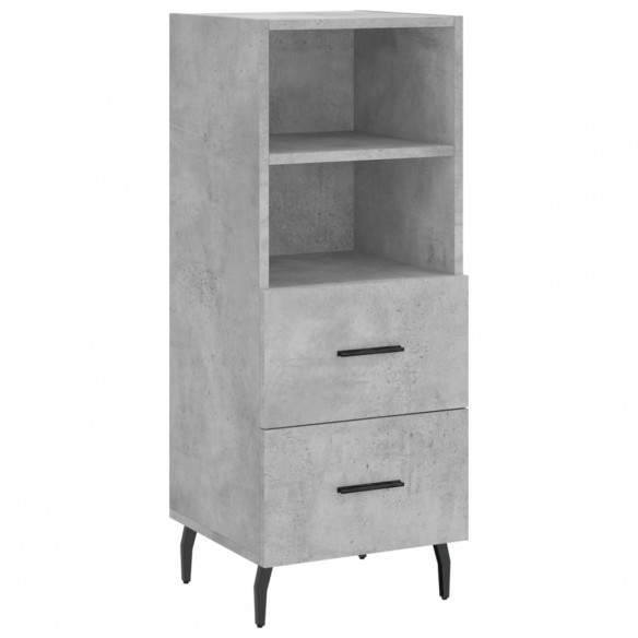 Buffet Gris béton 34,5x34x90 cm Bois d'ingénierie