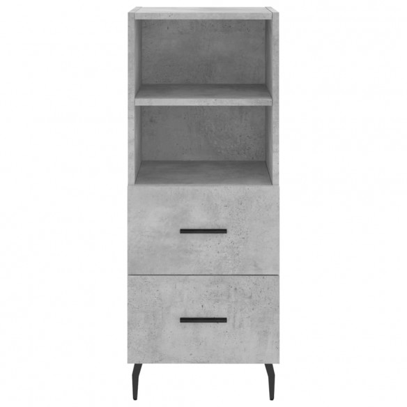 Buffet Gris béton 34,5x34x90 cm Bois d'ingénierie