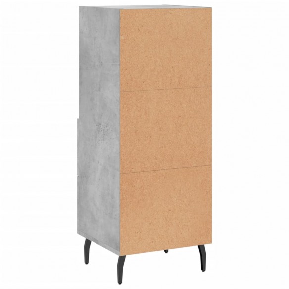 Buffet Gris béton 34,5x34x90 cm Bois d'ingénierie