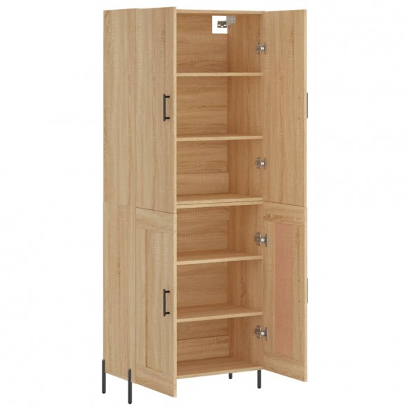 Buffet haut Chêne sonoma 69,5x34x180 cm Bois d'ingénierie