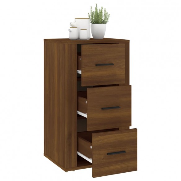 Buffet Chêne marron 40x33x70 cm Bois d'ingénierie