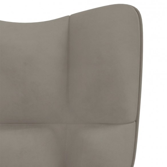 Chaise de relaxation Gris clair Velours