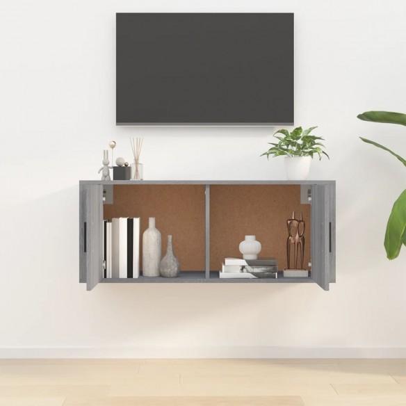 Meuble TV mural Sonoma gris 100x34,5x40 cm