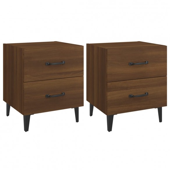 Tables de chevet 2 pcs Chêne marron 40x35x47,5 cm