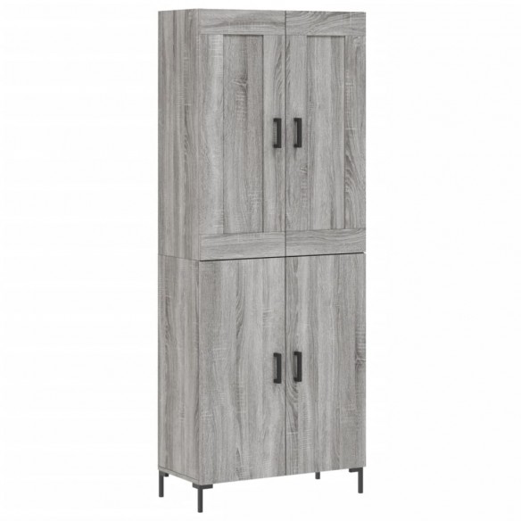 Buffet haut Sonoma gris 69,5x34x180 cm Bois d'ingénierie