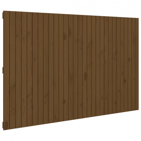 Tête de lit murale Marron miel 185x3x110 cm Bois massif de pin