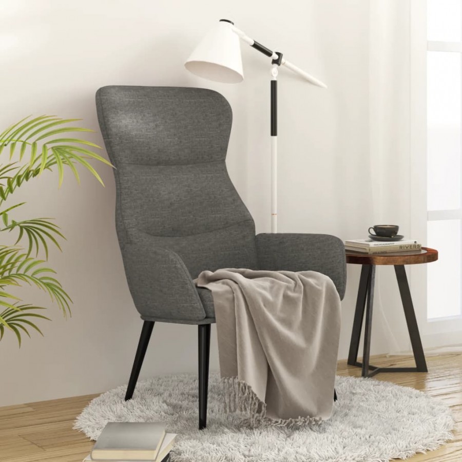 Chaise de relaxation Gris clair Tissu