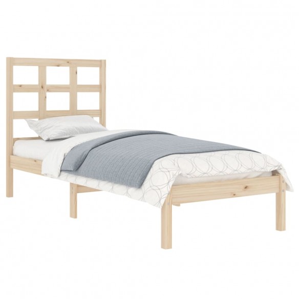 Cadre de lit bois massif 75x190 cm petit simple