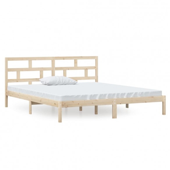 Cadre de lit Bois massif 135x190 cm Double