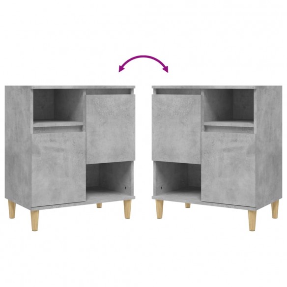 Buffet Gris béton 60x35x70 cm Bois d'ingénierie