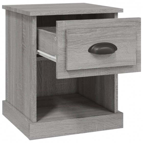 Table de chevet sonoma gris 39x39x47,5 cm bois d'ingénierie