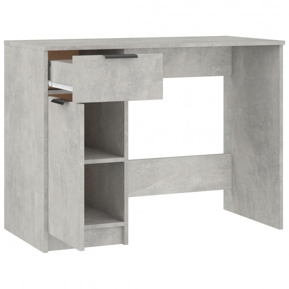 Bureau Gris béton 100x50x75 cm Bois d'ingénierie