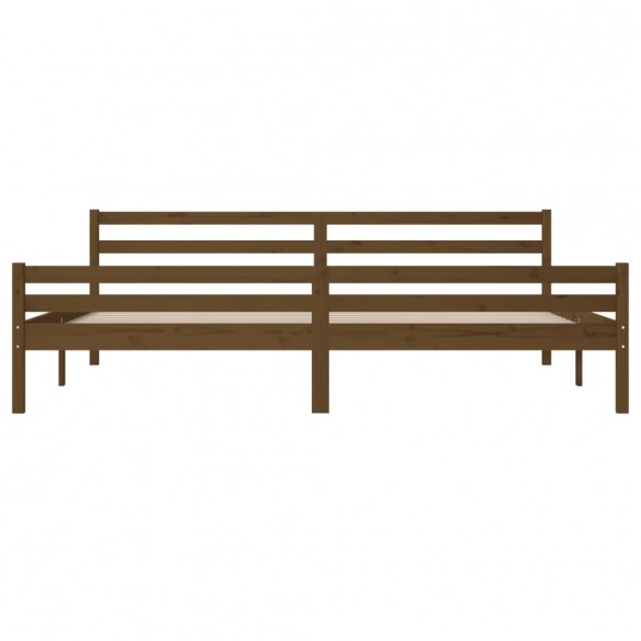 Cadre de lit Marron miel Bois massif 200x200 cm