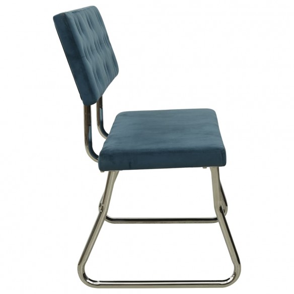 Banc 110 cm Bleu Velours