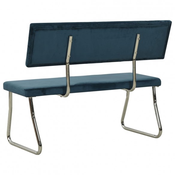 Banc 110 cm Bleu Velours