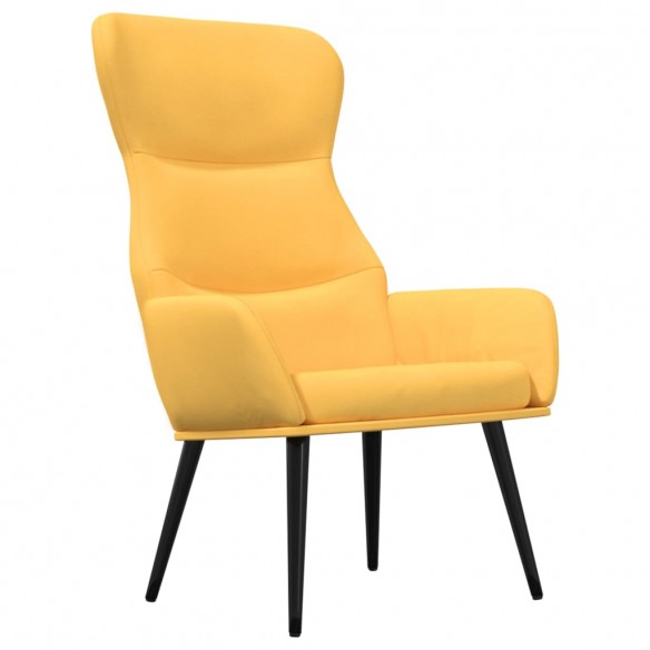 Chaise de relaxation Jaune moutarde Tissu