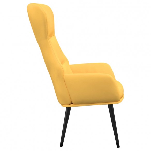 Chaise de relaxation Jaune moutarde Tissu