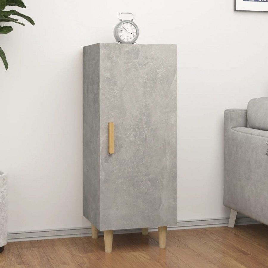 Buffet Gris béton 34,5x34x90 cm Bois d'ingénierie