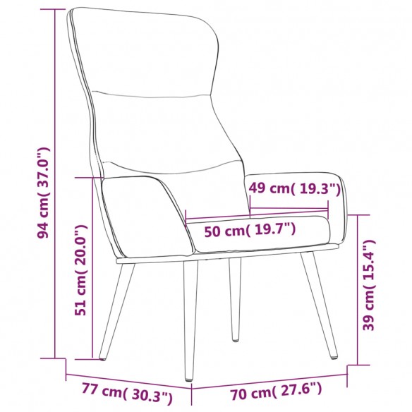 Chaise de relaxation Jaune moutarde Tissu