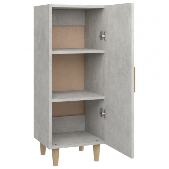 Buffet Gris béton 34,5x34x90 cm Bois d'ingénierie