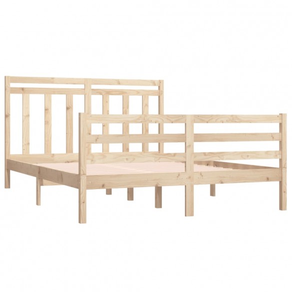 Cadre de lit bois massif 135x190 cm double