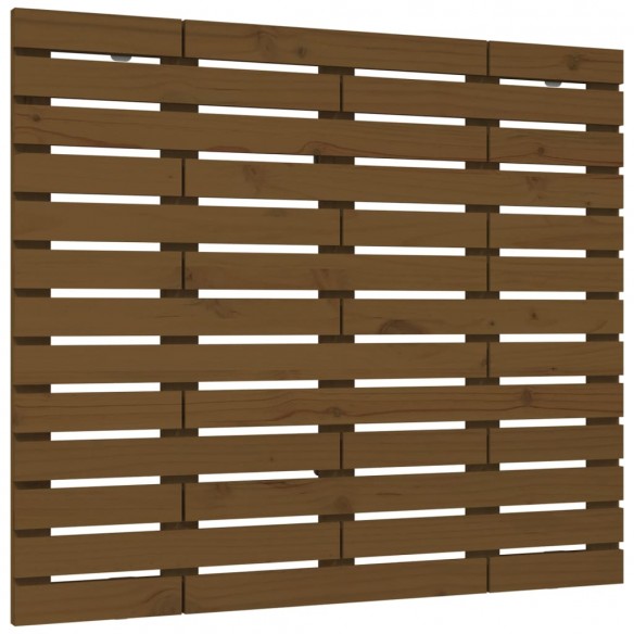 Tête de lit murale Marron miel 96x3x91,5 cm Bois massif de pin