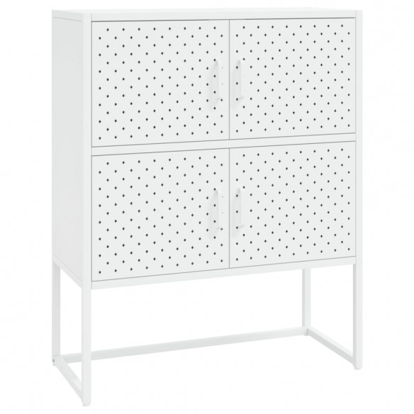 Buffet haut Blanc 80x35x100 cm Acier