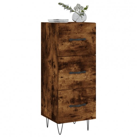 Buffet Chêne fumé 34,5x34x90 cm Bois d'ingénierie