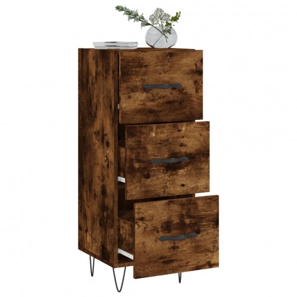 Buffet Chêne fumé 34,5x34x90 cm Bois d'ingénierie