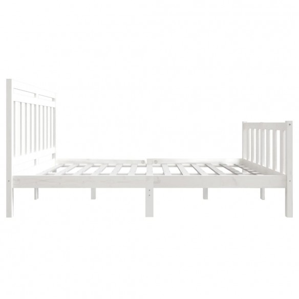 Cadre de lit Blanc Bois massif 160x200 cm