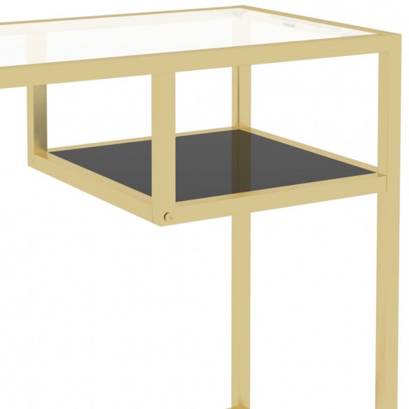 Bureau d'ordinateur Transparent 100x36x74 cm Verre trempé