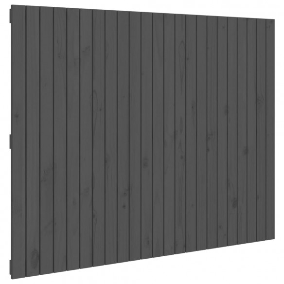 Tête de lit murale Gris 146,5x3x110 cm Bois massif de pin