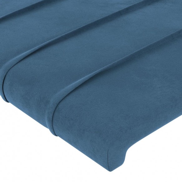 Têtes de lit 2 pcs Bleu foncé 100x5x78/88 cm Velours