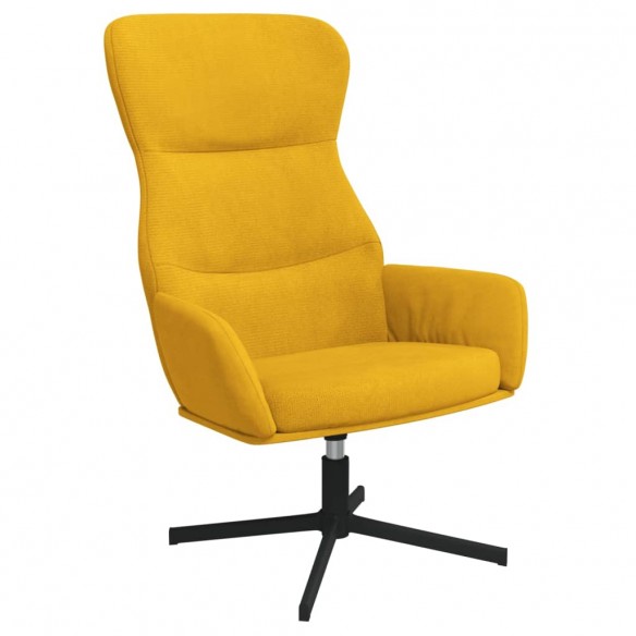 Chaise de relaxation Jaune moutarde Velours