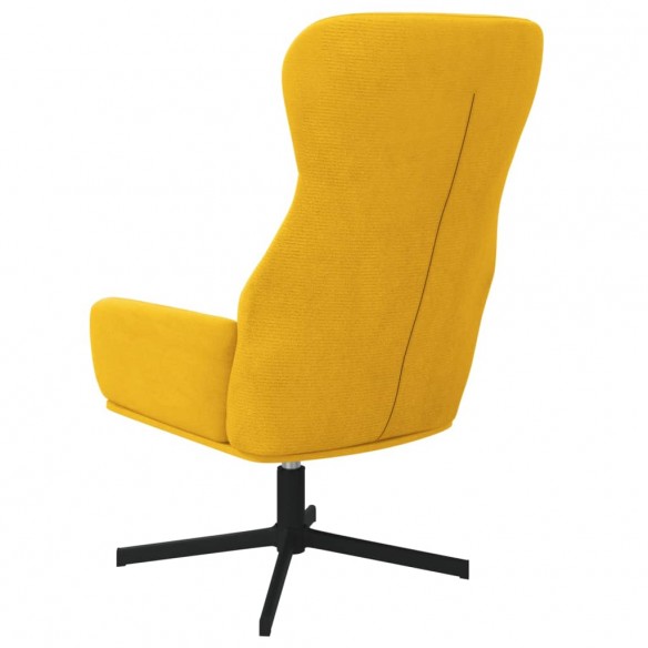 Chaise de relaxation Jaune moutarde Velours