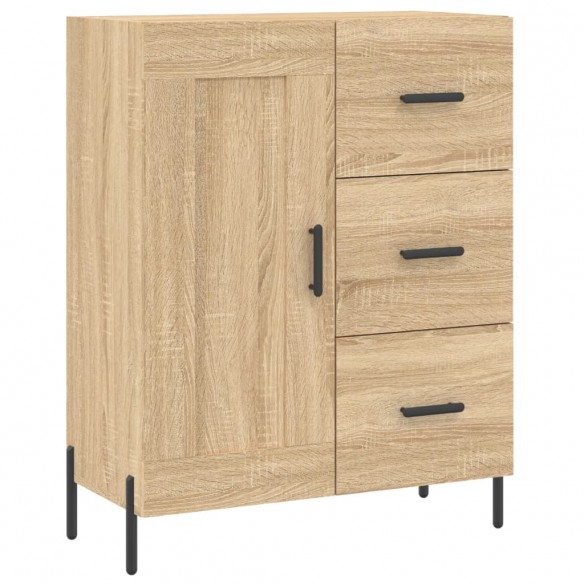 Buffet chêne sonoma 69,5x34x90 cm bois d'ingénierie