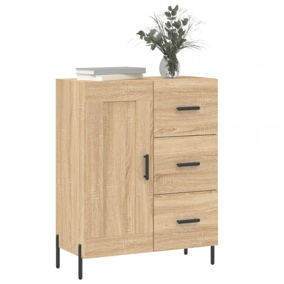 Buffet chêne sonoma 69,5x34x90 cm bois d'ingénierie