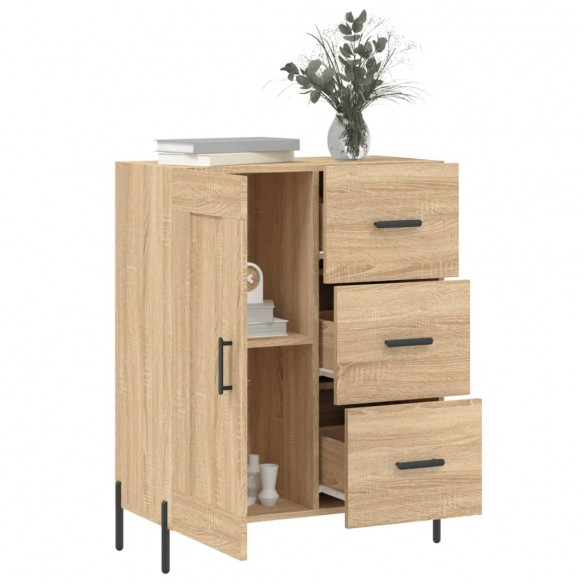 Buffet chêne sonoma 69,5x34x90 cm bois d'ingénierie