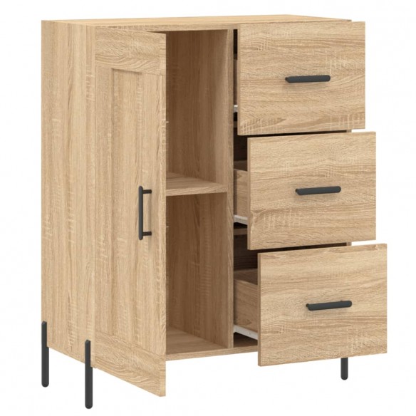 Buffet chêne sonoma 69,5x34x90 cm bois d'ingénierie