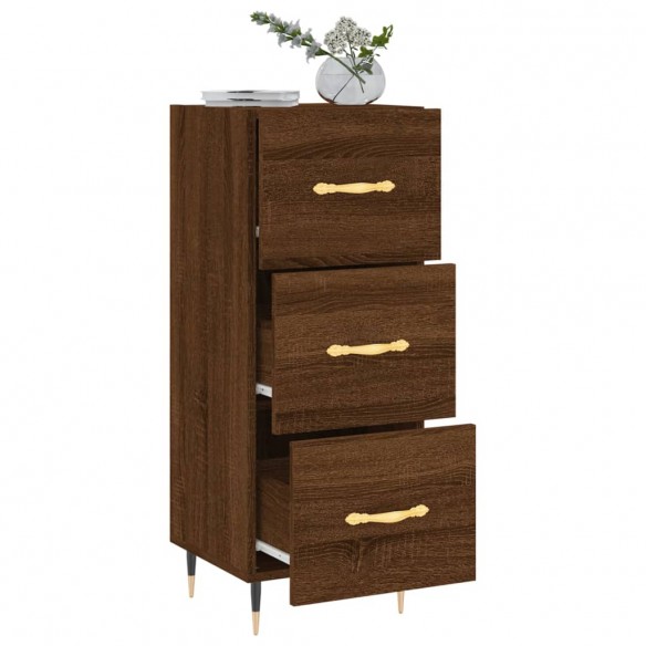 Buffet Chêne marron 34,5x34x90 cm Bois d'ingénierie