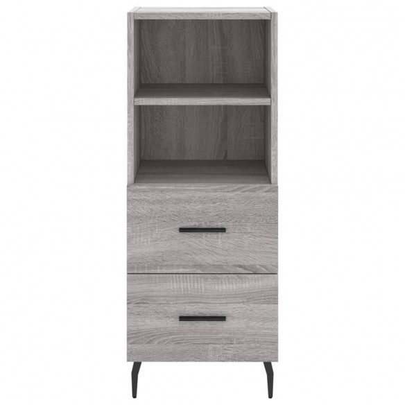 Buffet haut Sonoma gris 34,5x34x180 cm Bois d'ingénierie