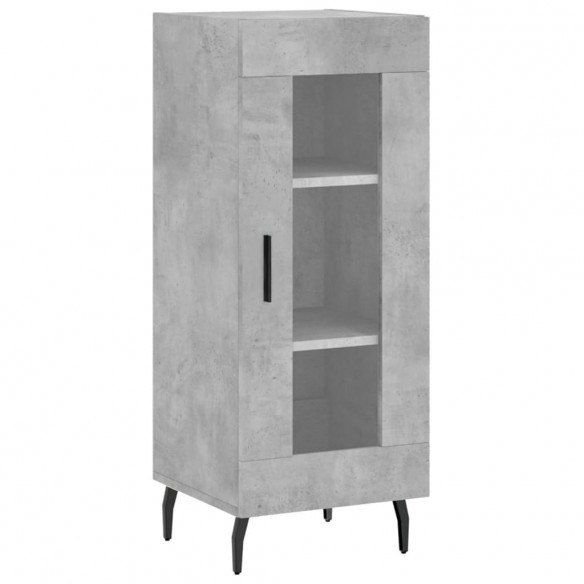 Buffet haut Gris béton 34,5x34x180 cm Bois d'ingénierie