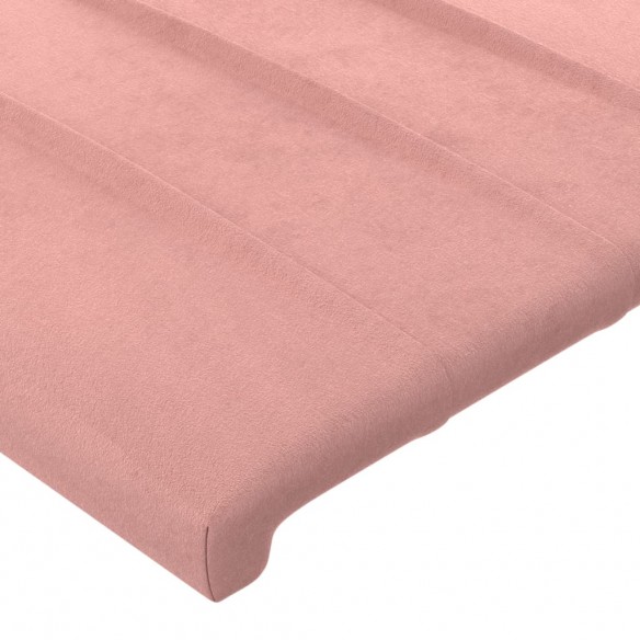 Tête de lit Rose 100x5x78/88 cm Velours