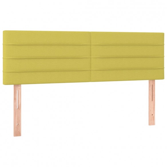 Têtes de lit 2 pcs Vert 72x5x78/88 cm Tissu