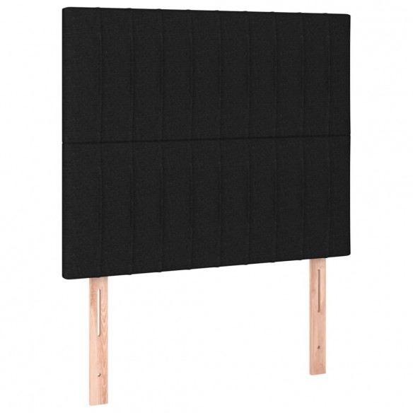 Cadre de lit avec matelas Noir 100x200 cm Tissu