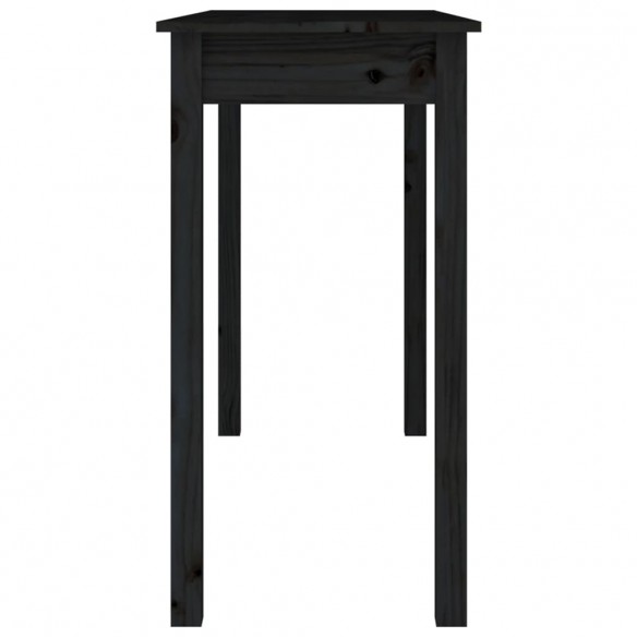 Table console Noir 110x40x75 cm Bois massif de pin