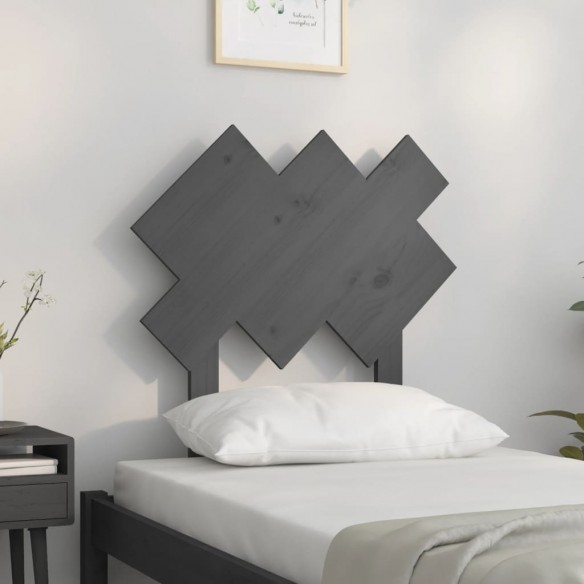 Tête de lit Gris 72,5x3x81 cm Bois massif de pin