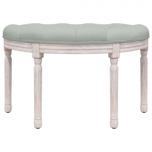 Banc Gris clair 81,5x41x49 cm Velours