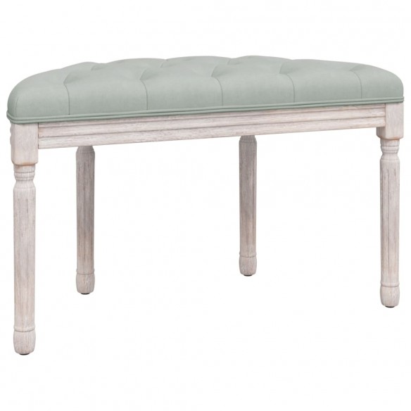 Banc Gris clair 81,5x41x49 cm Velours